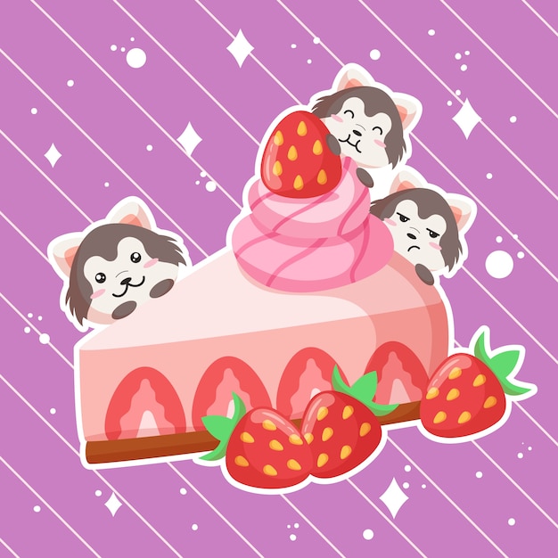 Free vector hand drawn kawaii illustration