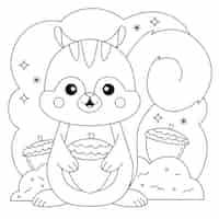 Free vector hand drawn kawaii illustration