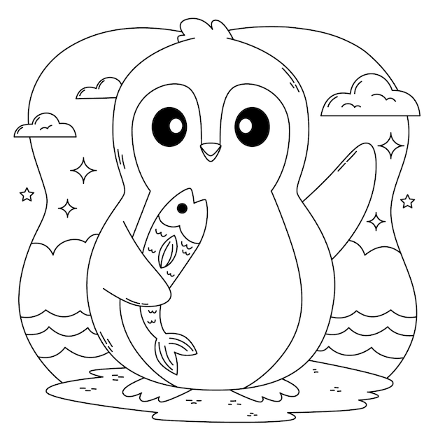 Free vector hand drawn kawaii illustration