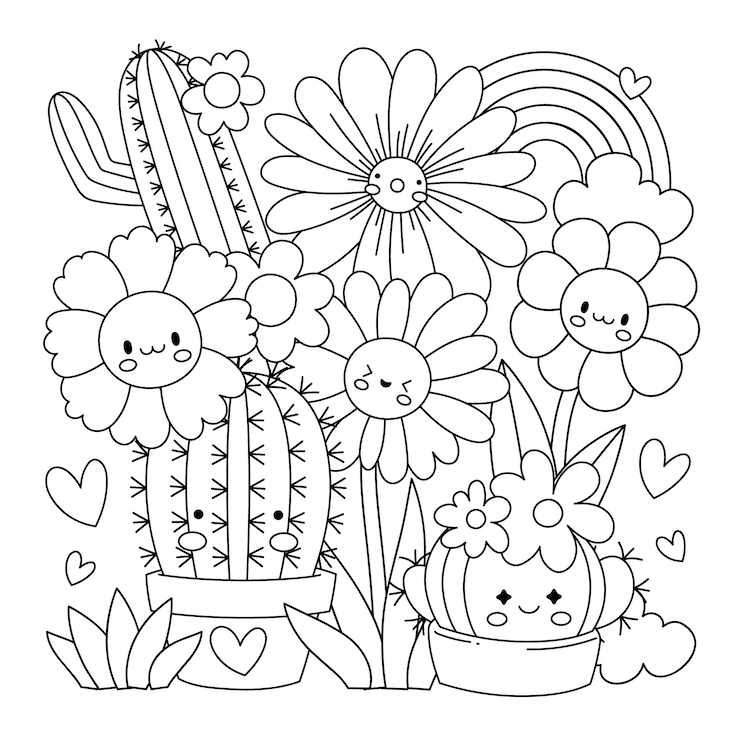 無料Vector 手描きのカワイイイラスト