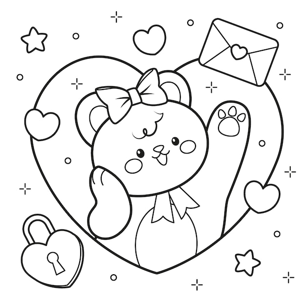 Illustrazione kawaii disegnata a mano