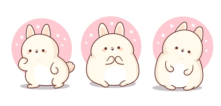 무료 Vector 손으로 그린 kawaii 개체 컬렉션