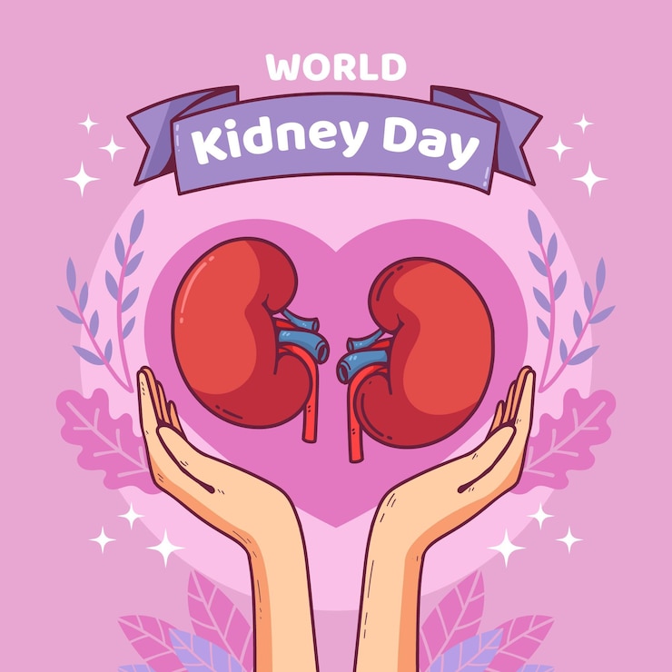Free Vector hand drawn kidney day illustration