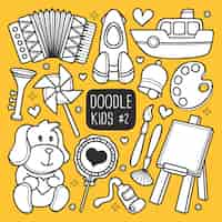 Free vector hand drawn kids doodle