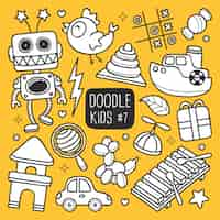 Free vector hand drawn kids doodle