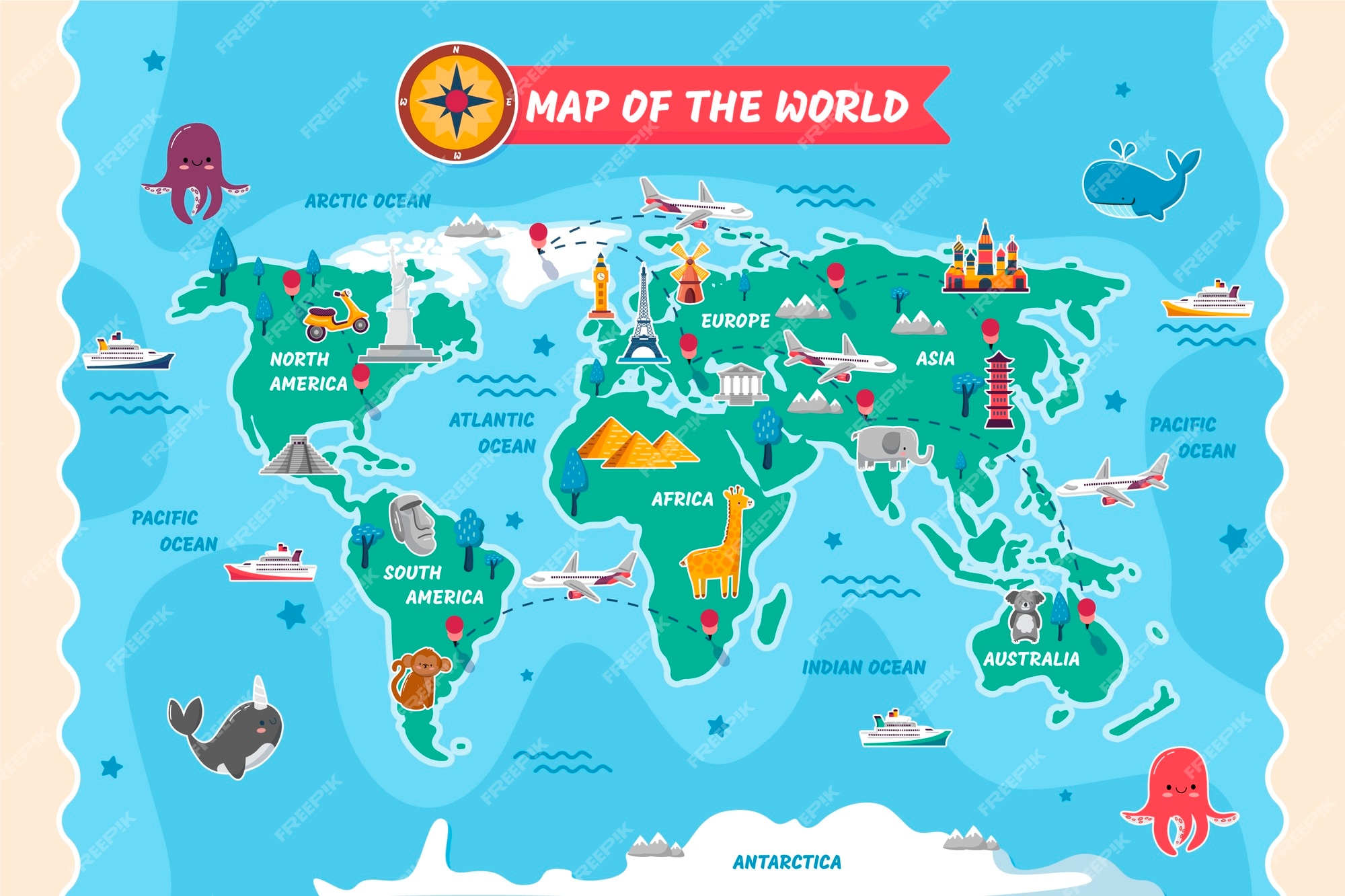 Kids World Map Images - Free Download On Freepik