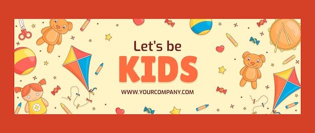 hand drawn kids toys twitter header