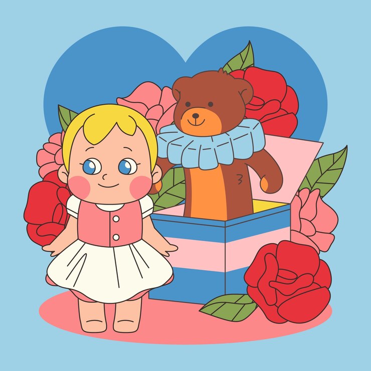 Free Vector hand drawn  kitschy illustration