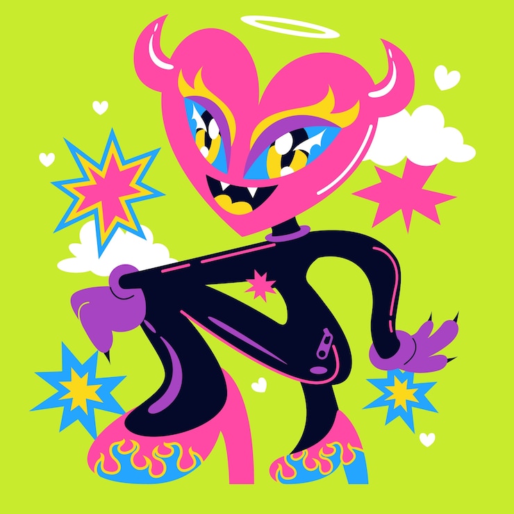 無料Vector 手描きのキッチュなイラスト