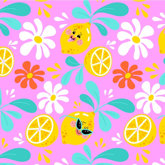 Free vector hand drawn kitschy pattern design