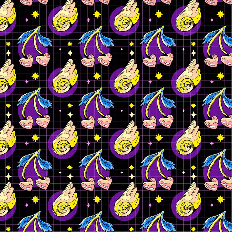 Free Vector hand drawn kitschy pattern illustration