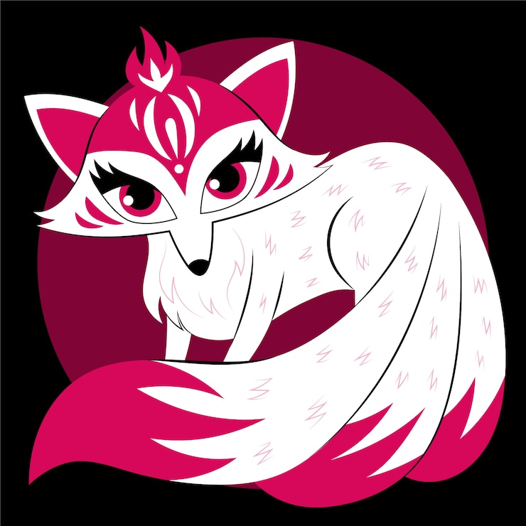 無料Vector 手描きキツネイラスト