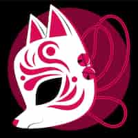 Free vector hand drawn kitsune illustration