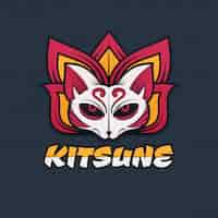 Free vector hand drawn kitsune logo