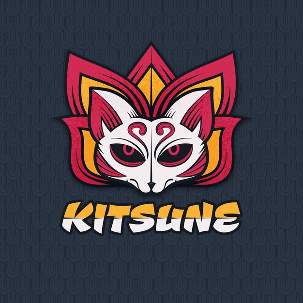 hand drawn kitsune logo