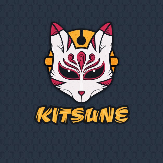hand drawn kitsune logo