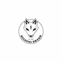 Free vector hand drawn kitsune logo