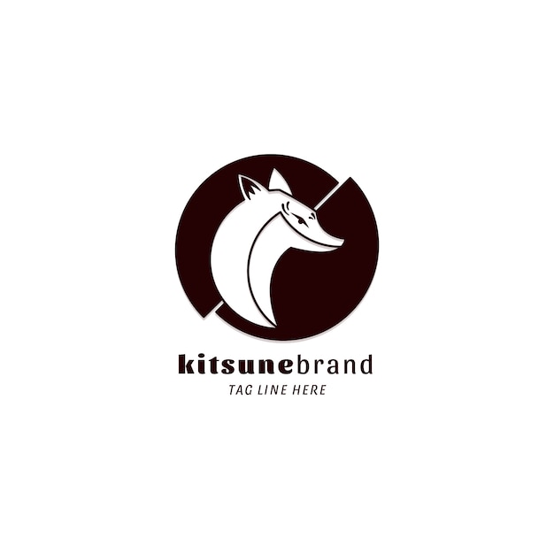 Hand drawn kitsune logo