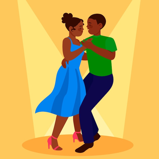 Free vector hand drawn kizomba illustration