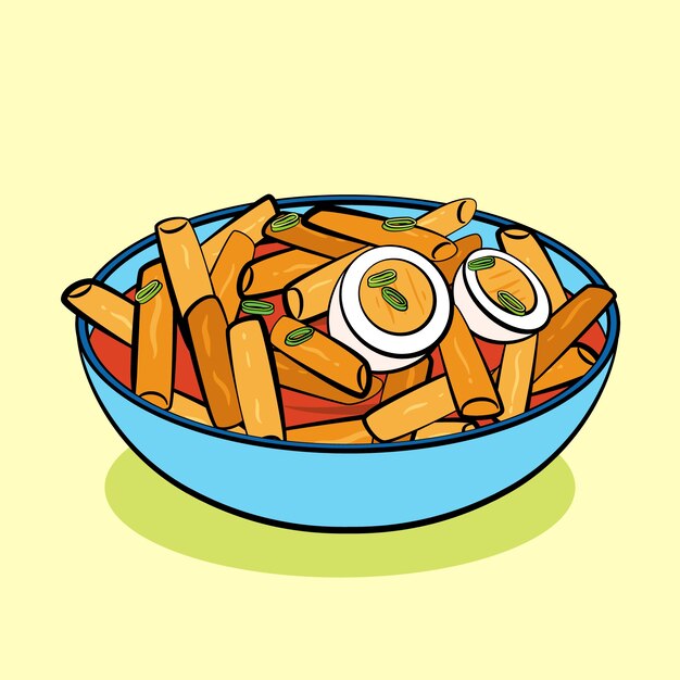 hand drawn korean food illustration