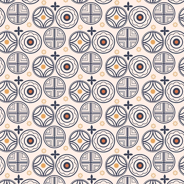 Free vector hand drawn korean pattern