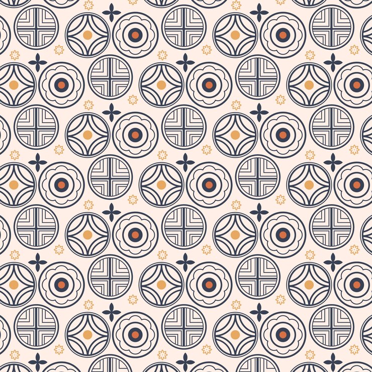 Free Vector hand drawn korean pattern
