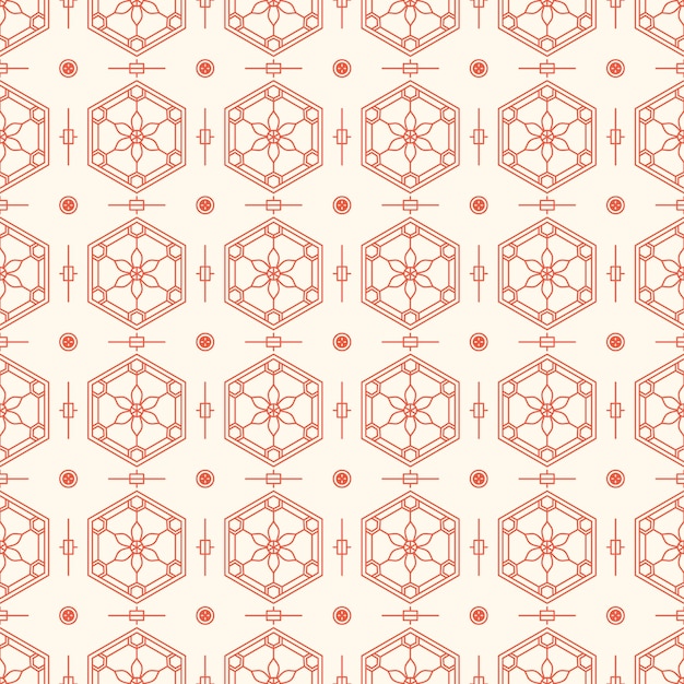 Free vector hand drawn korean pattern