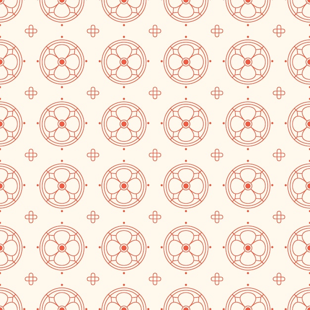 Free vector hand drawn korean pattern