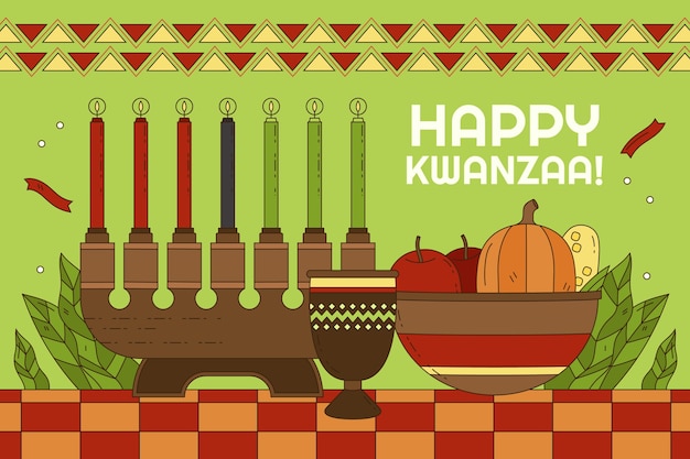 Hand drawn kwanzaa background