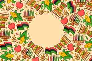 Free vector hand drawn kwanzaa background