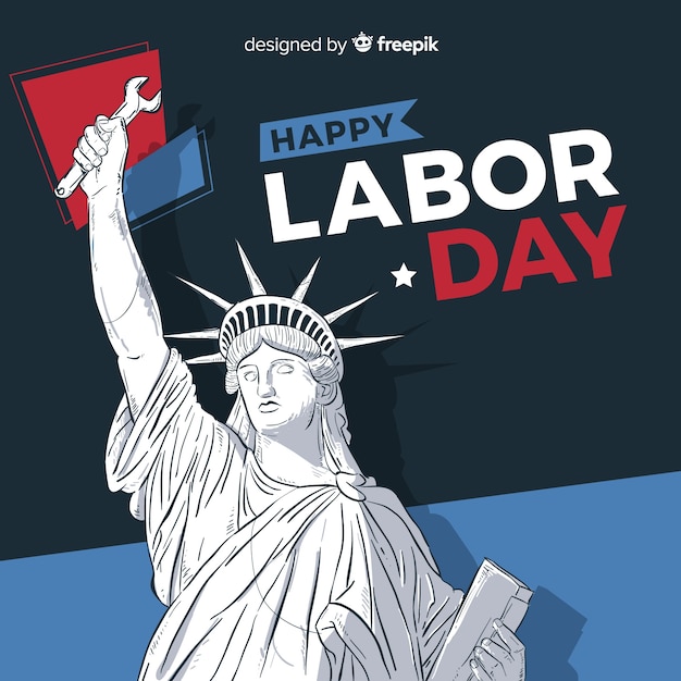 Hand drawn labor day background