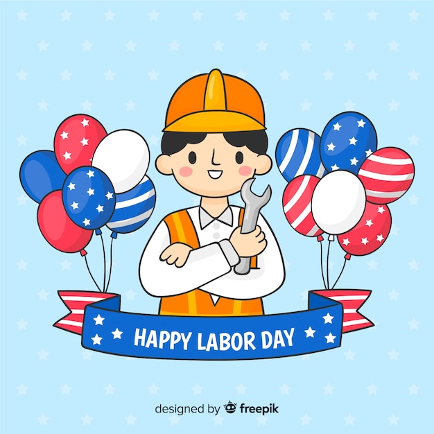 Free vector hand drawn labor day background