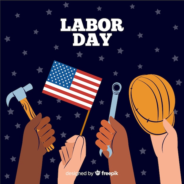 Free vector hand drawn labor day background