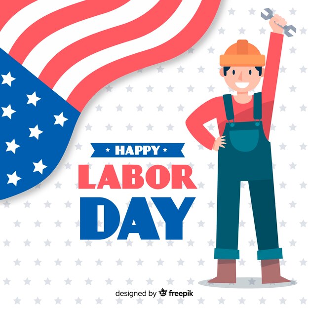 Hand drawn labor day background