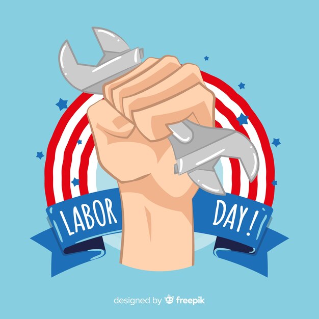 Hand drawn labor day background