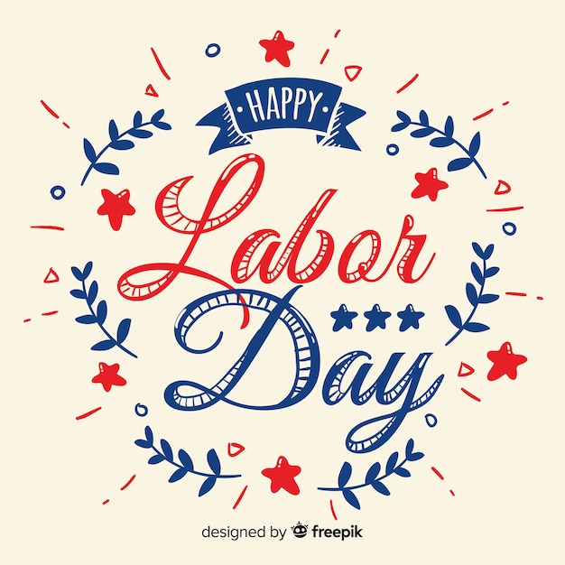 Hand drawn labor day background