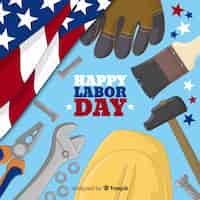 Free vector hand drawn labor day background