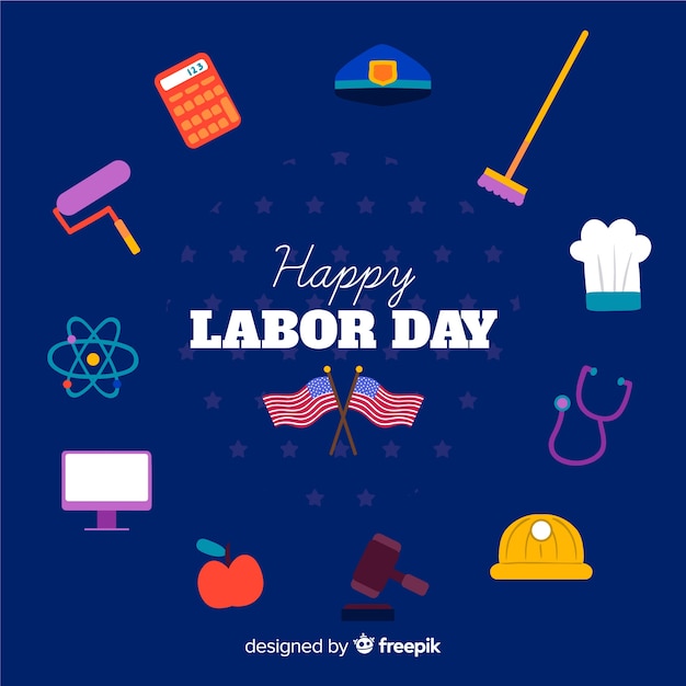 Free vector hand drawn labor day background