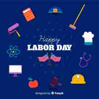 Free vector hand drawn labor day background