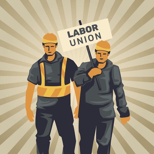 Free vector hand drawn labor union illustration