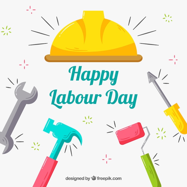 Free vector hand drawn labour day background