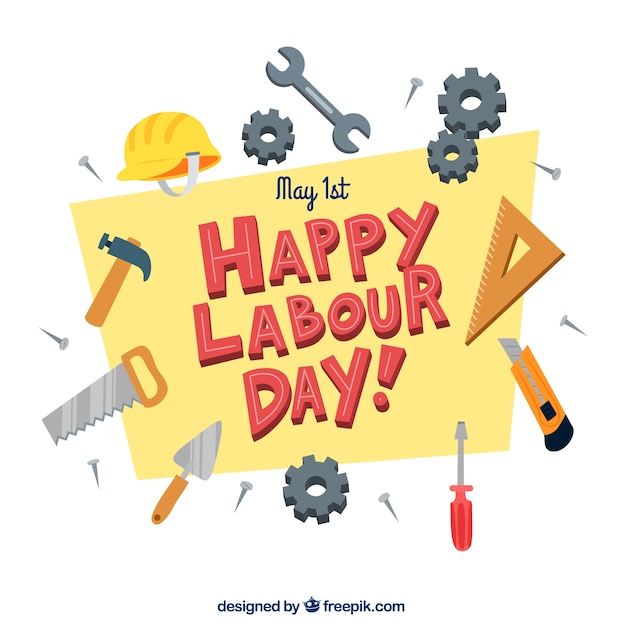 Hand drawn labour day background