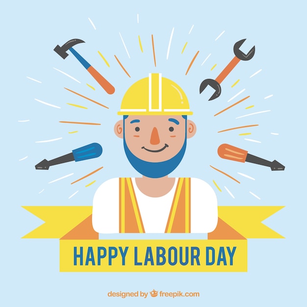 Free vector hand drawn labour day background