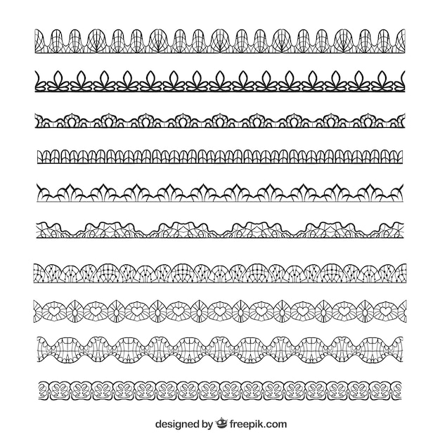 ヴィンテージ最新デザインで手描きレースの境界線