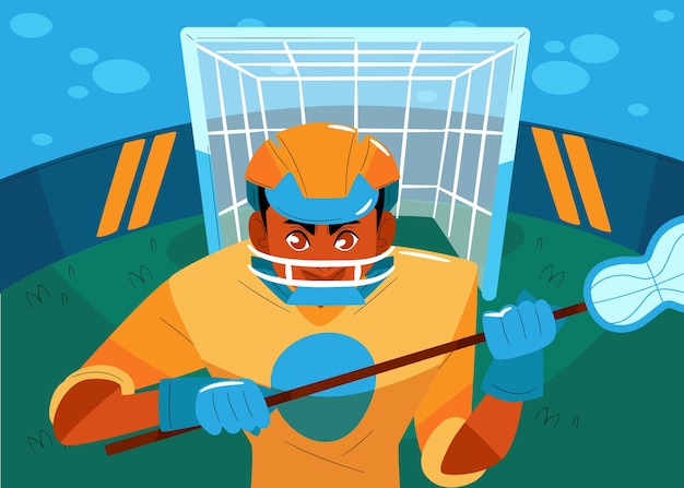 Free vector hand drawn lacrosse illustration