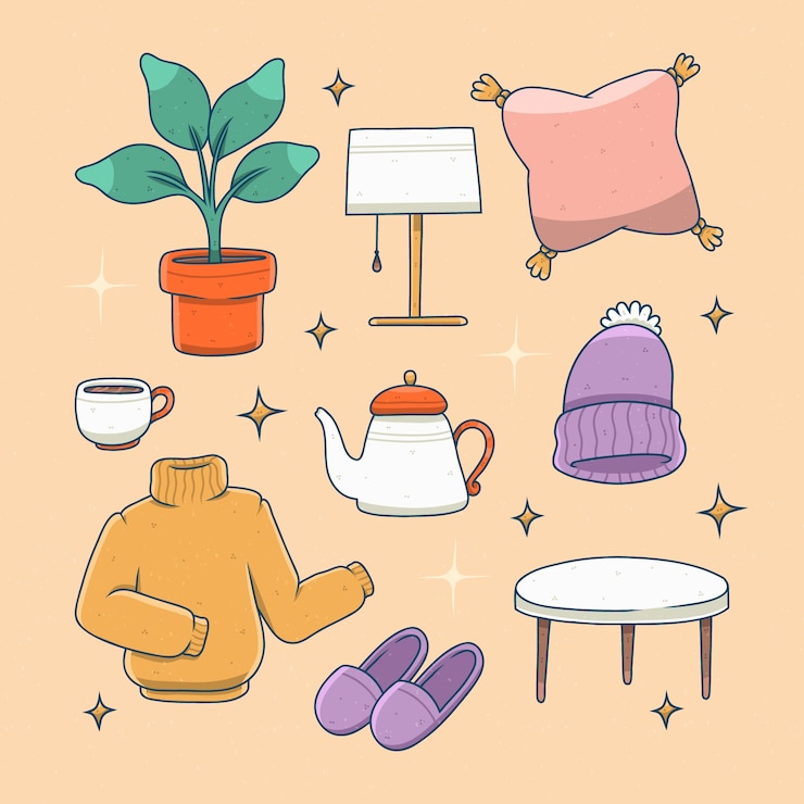 Free Vector hand drawn lagom collection