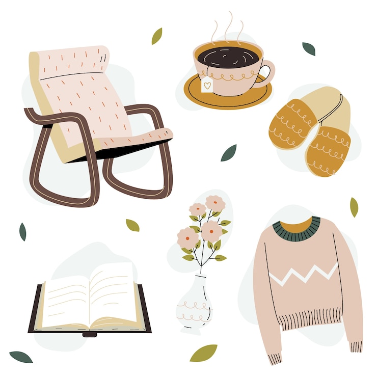 Free Vector hand drawn lagom element collection