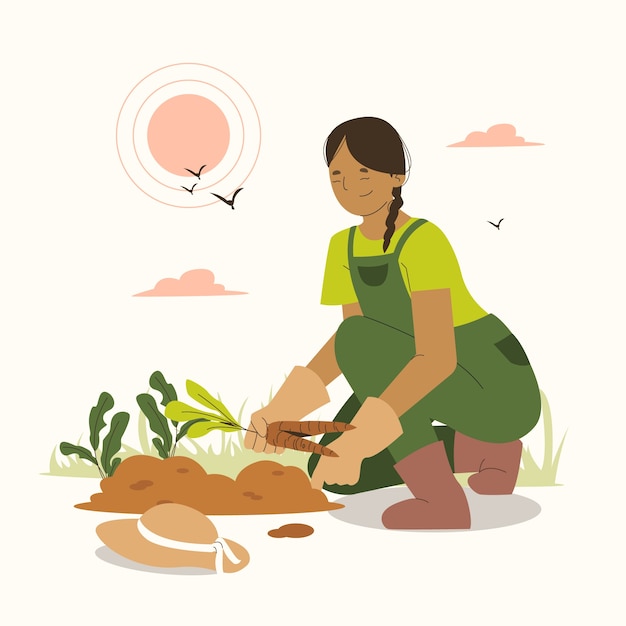 Free vector hand drawn lagom illustration