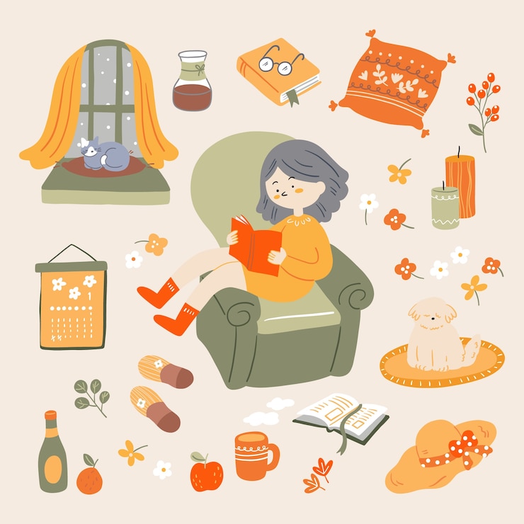 Free Vector hand drawn lagom illustration