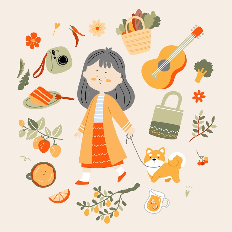 무료 Vector 손으로 그린 라곰 그림